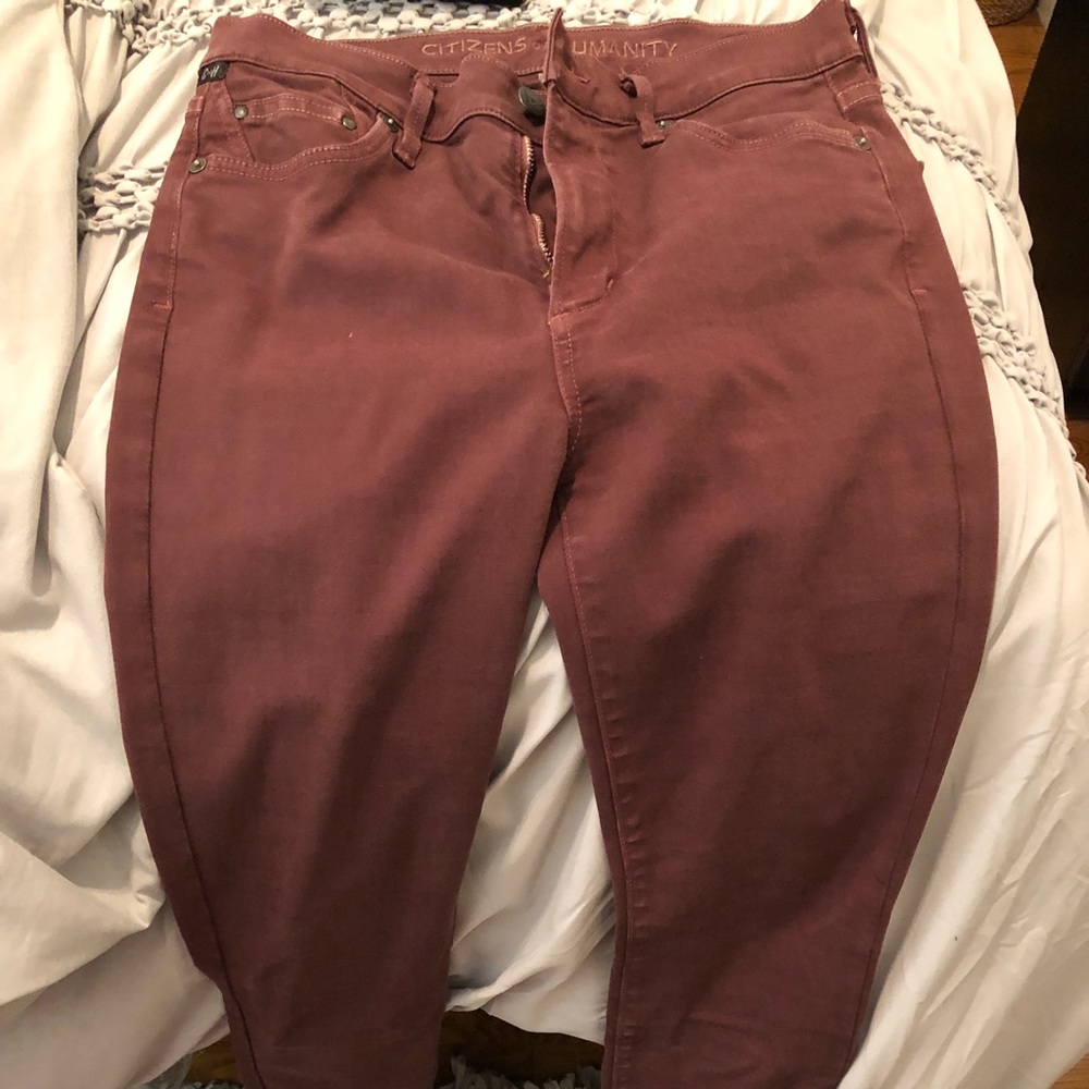 Maroon Citizens of Humanity jeans